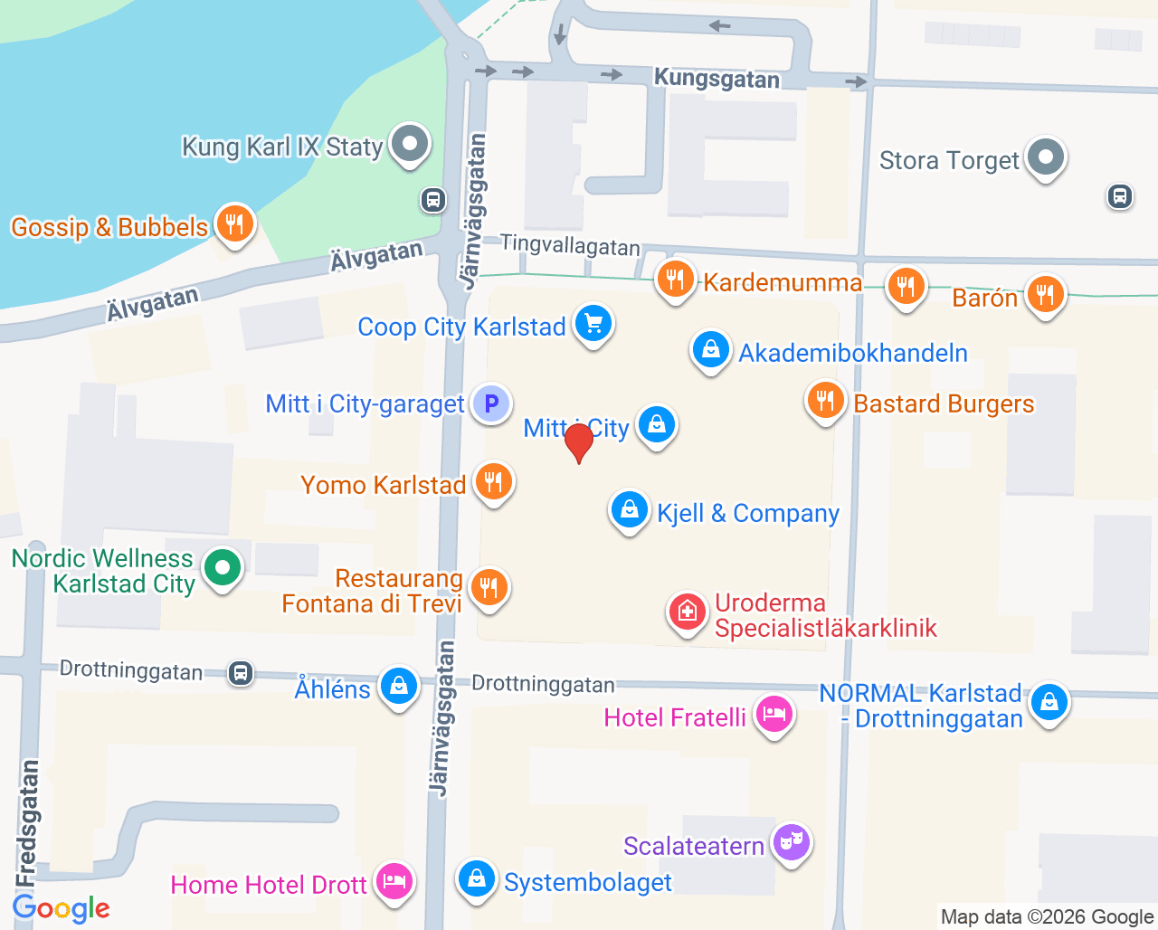 Karta till Synsam Hörsel Karlstad