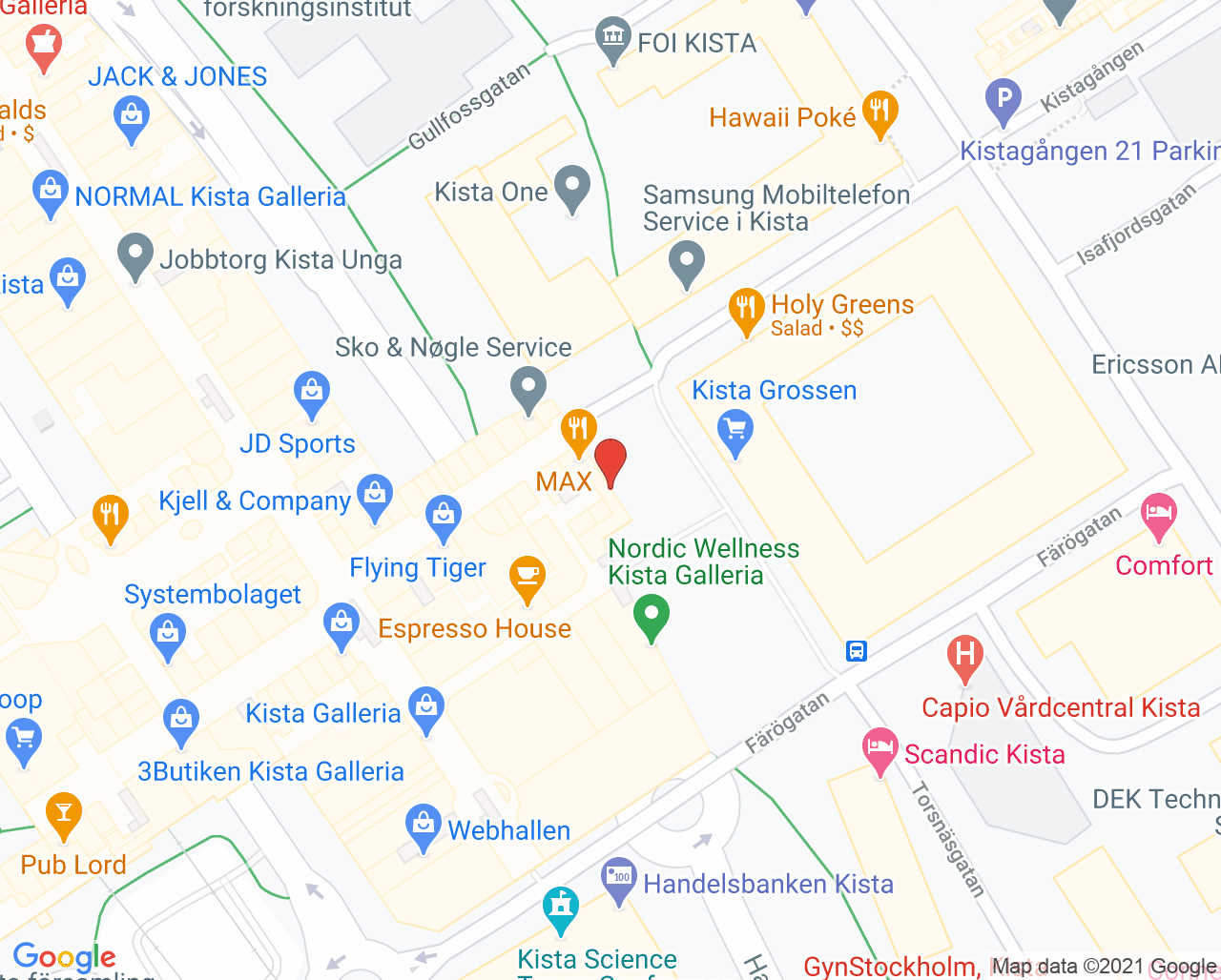 Karta till LM-sjukgymnasterna - Margareta Sörmark, Kista