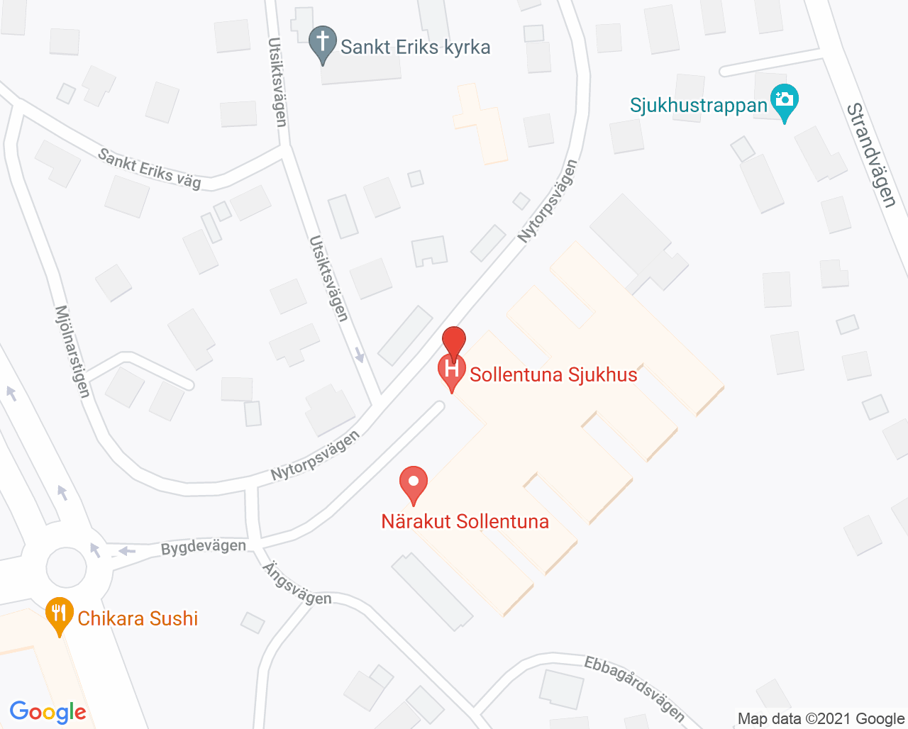 Karta till SPSV Sollentuna Capio avd 81, Sollentuna
