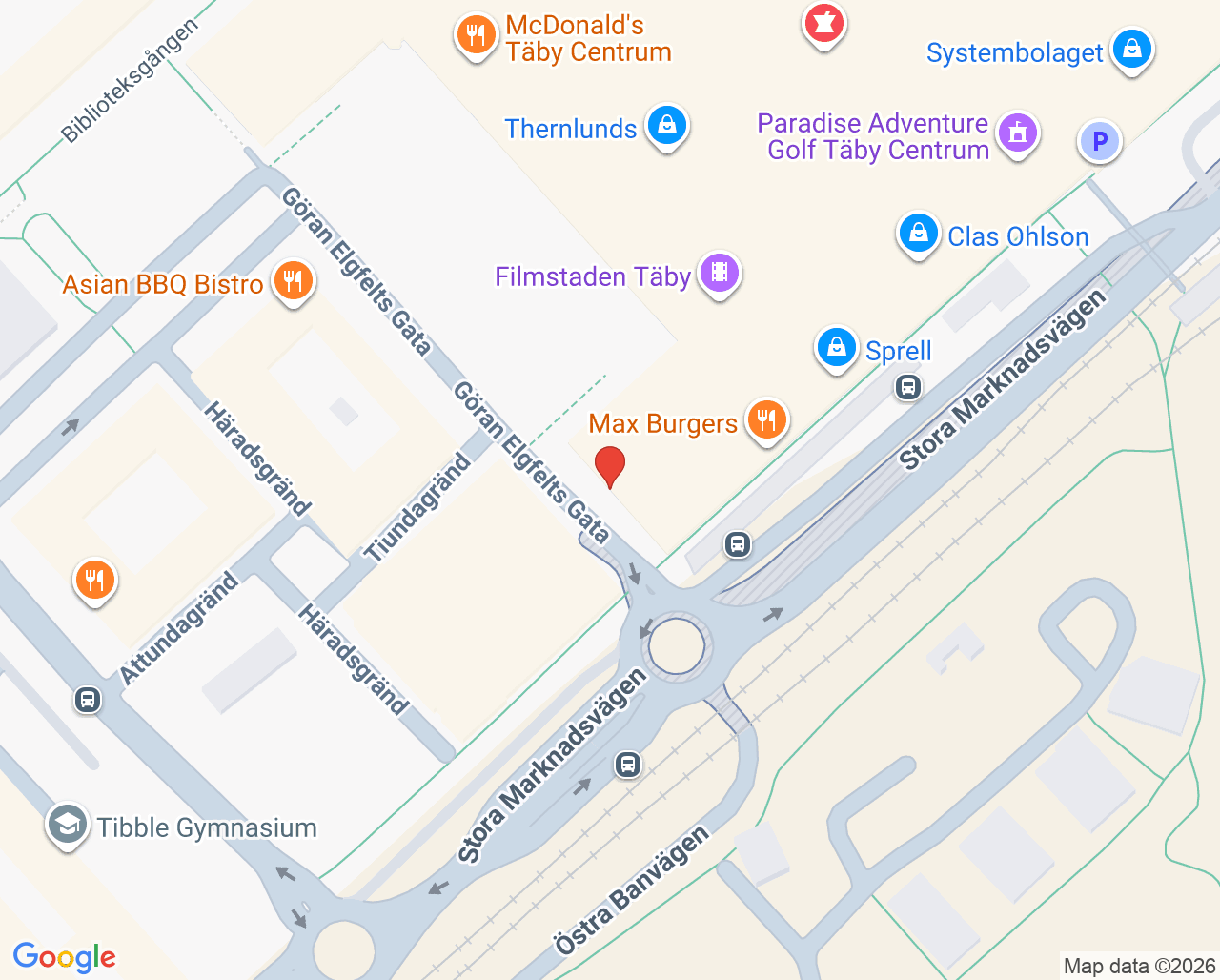 Karta till Täby Tandläkarna