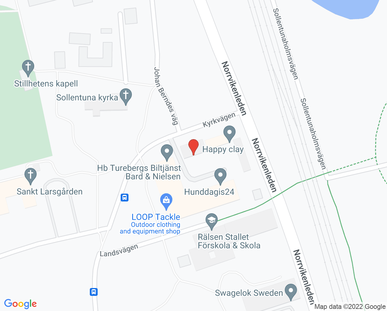 Karta till Tandgården, Sollentuna