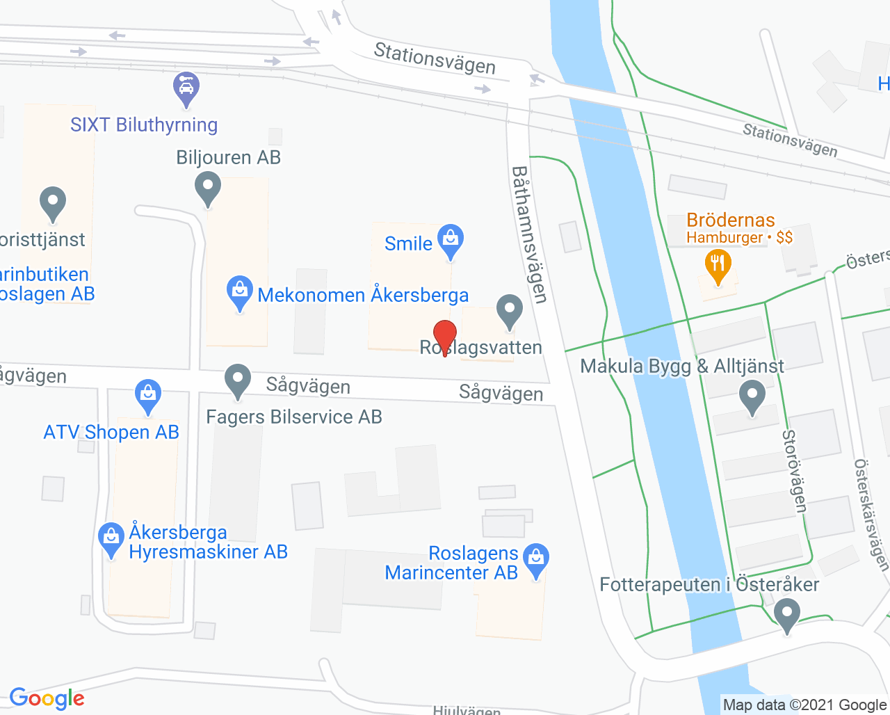 Karta till Stockholm Norr Fysio & Gym - Smartlab1 Fysio Spec fysioterapi, Åkersberga