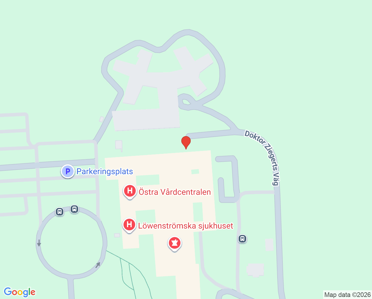 Karta till Dialysmottagning Löwenströmska, Danderyds sjukhus