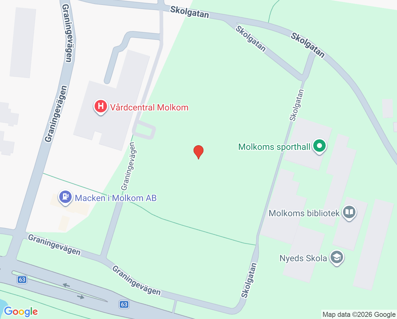 Karta till Provtagning vårdcentralen Molkom