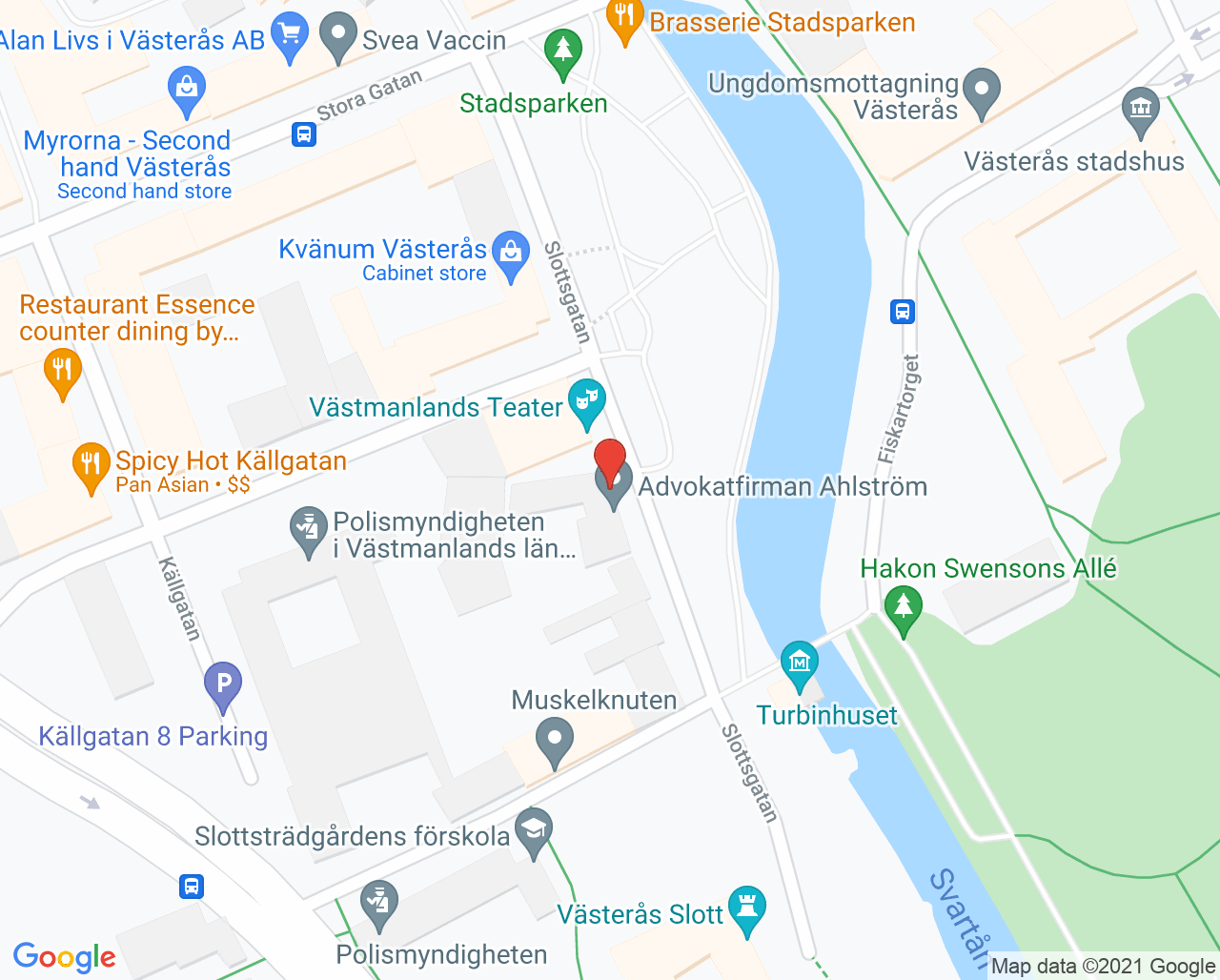 Karta till Tandläkare M. Mahmoodi AB