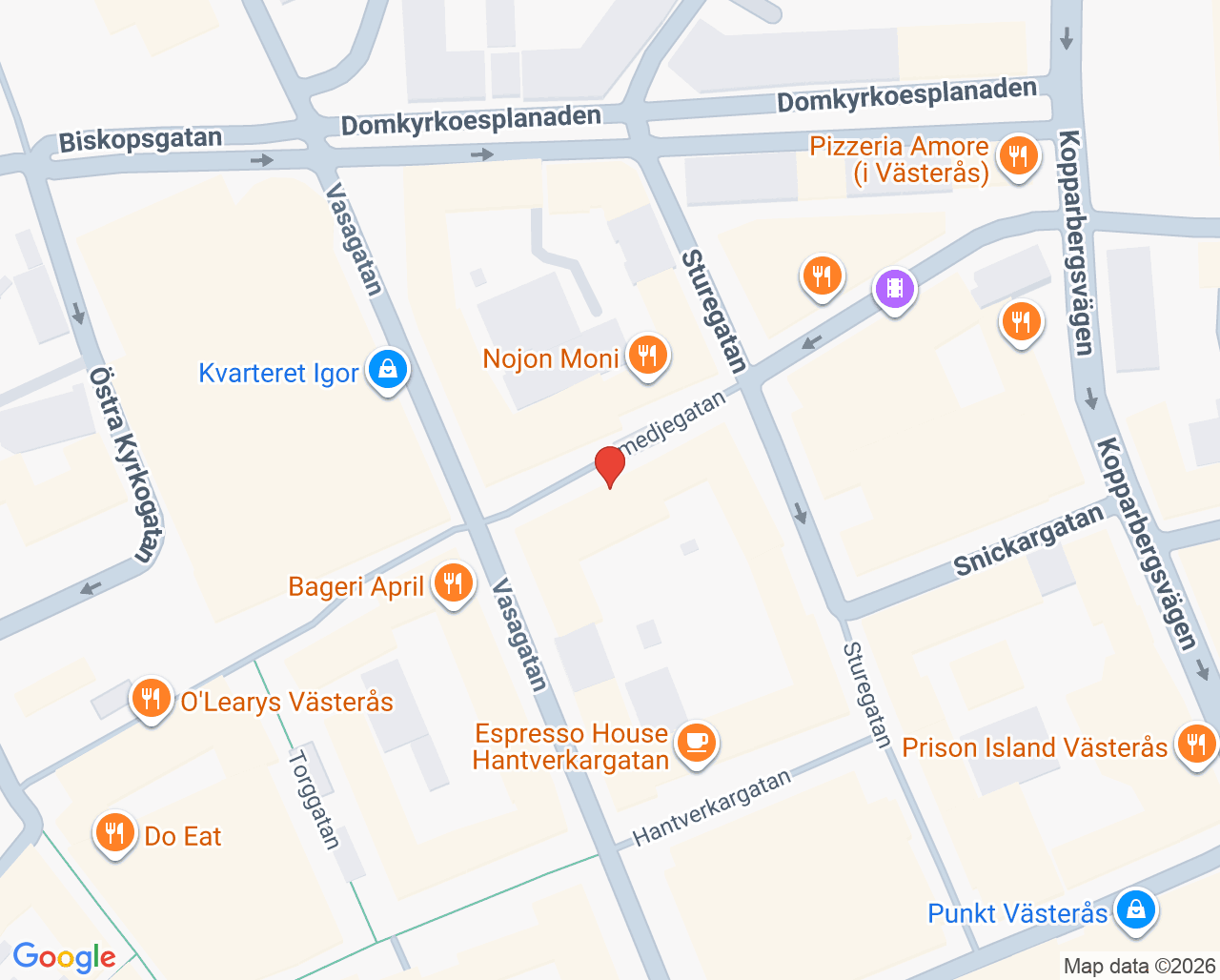 Karta till Aqua Dental Västerås City