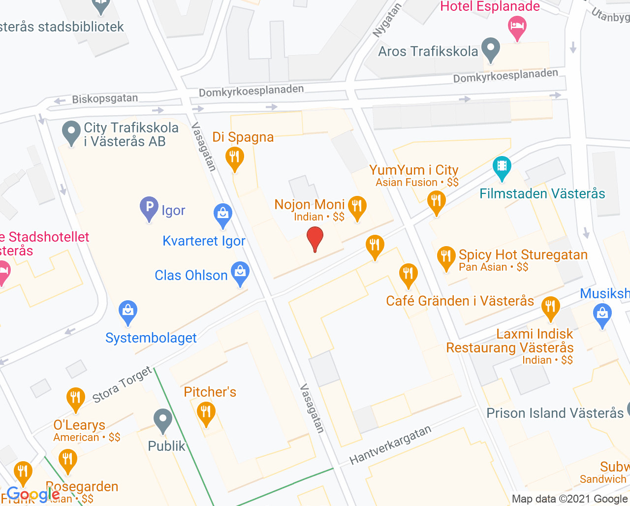 Karta till Tandläkare Fredrik Haddad, Västerås