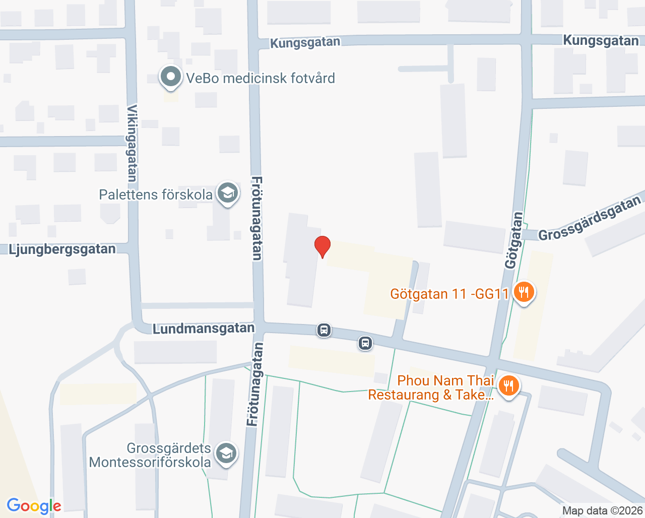 Karta till Enebergs äldre- och demensboende, Hemtjänst och omsorgsboende, TioHundra AB, Stockholms Läns Landsting