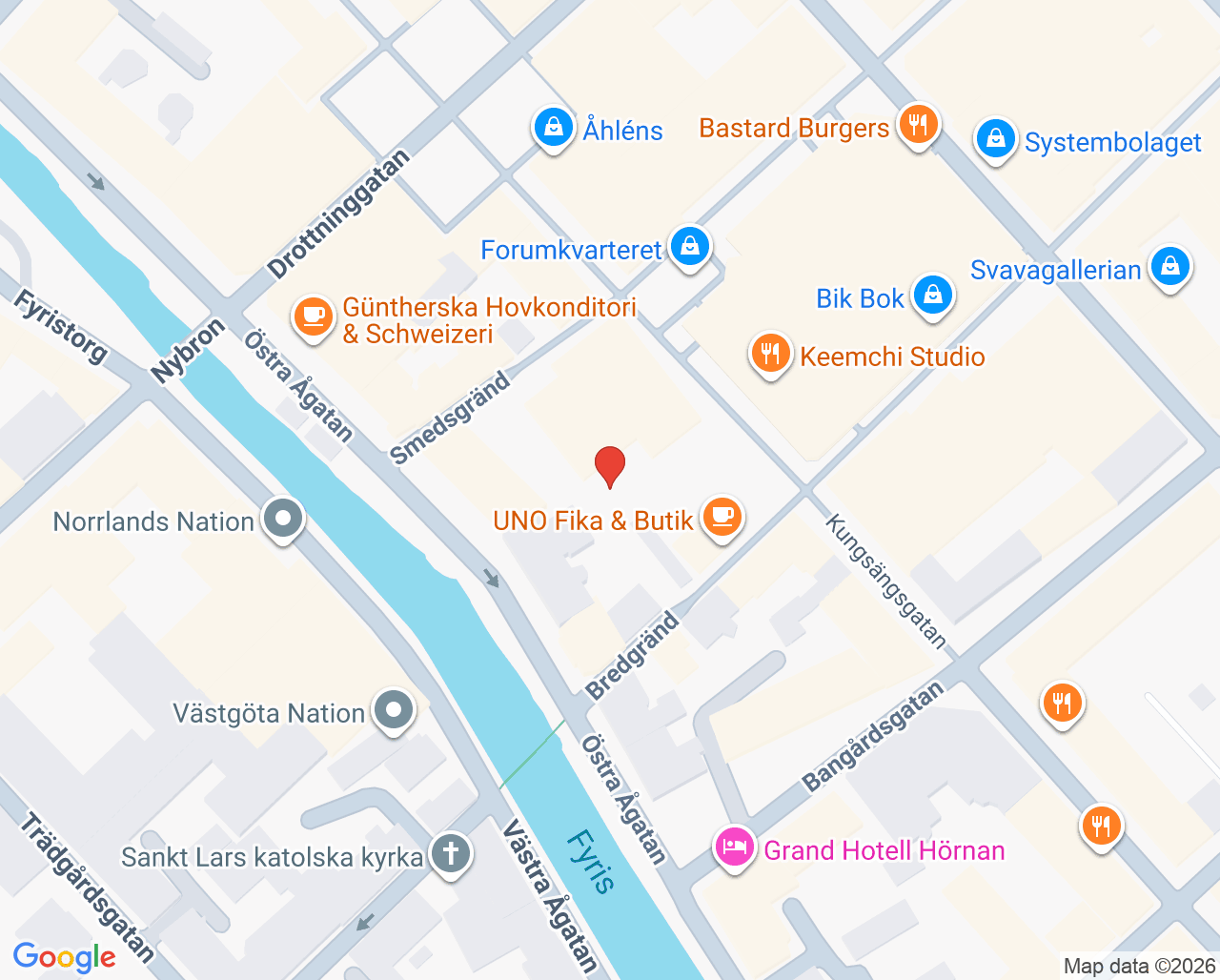 Karta till Kungsängskliniken, Uppsala