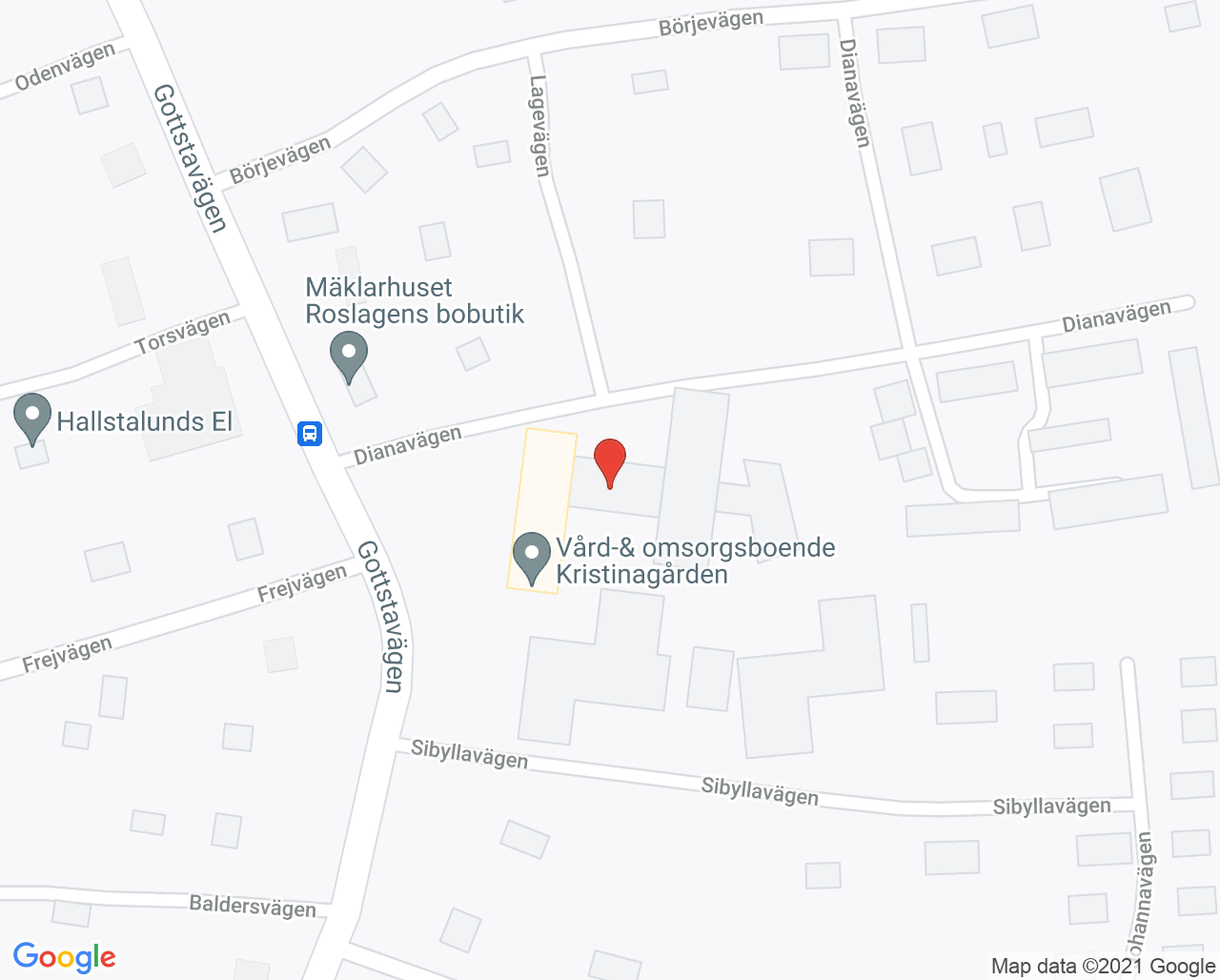 Karta till Fotsjukvård Ömma Fötter, Norrtälje