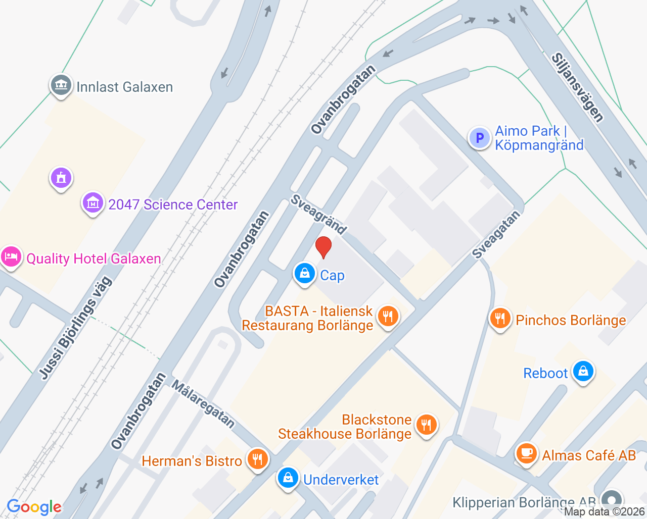 Karta till Folktandvården Borlänge