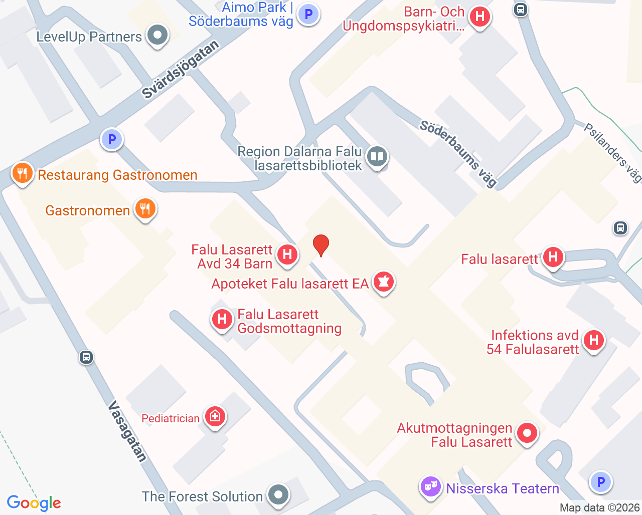 Karta till Neonatalavdelning Falun