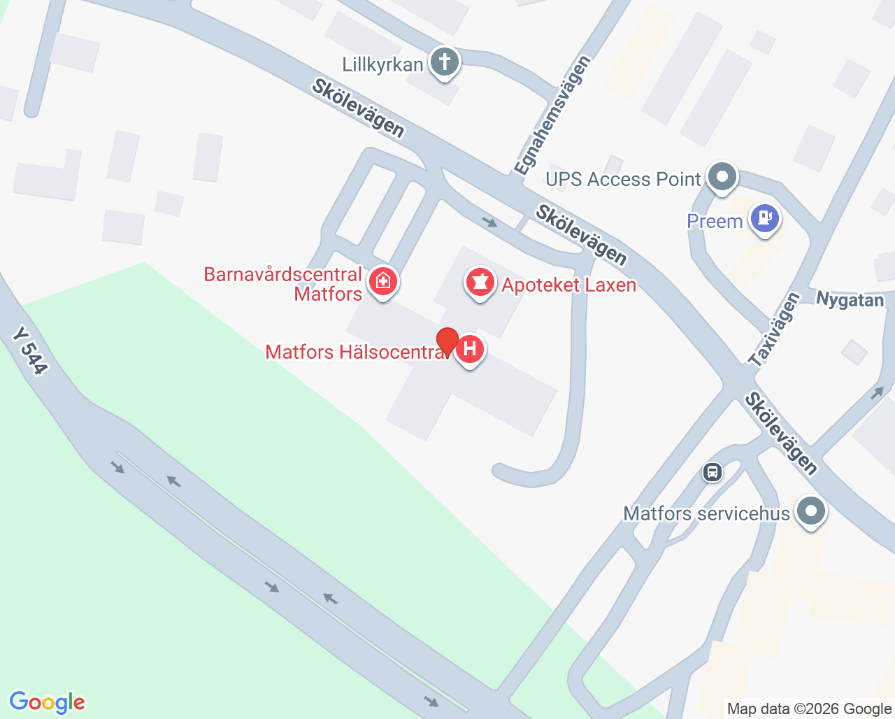 Karta till Folktandvården Matfors