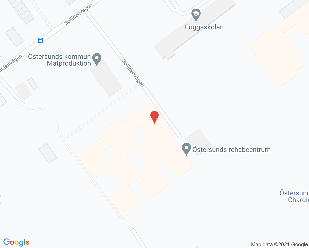 Karta till Reumatologimottagningen, Östersund