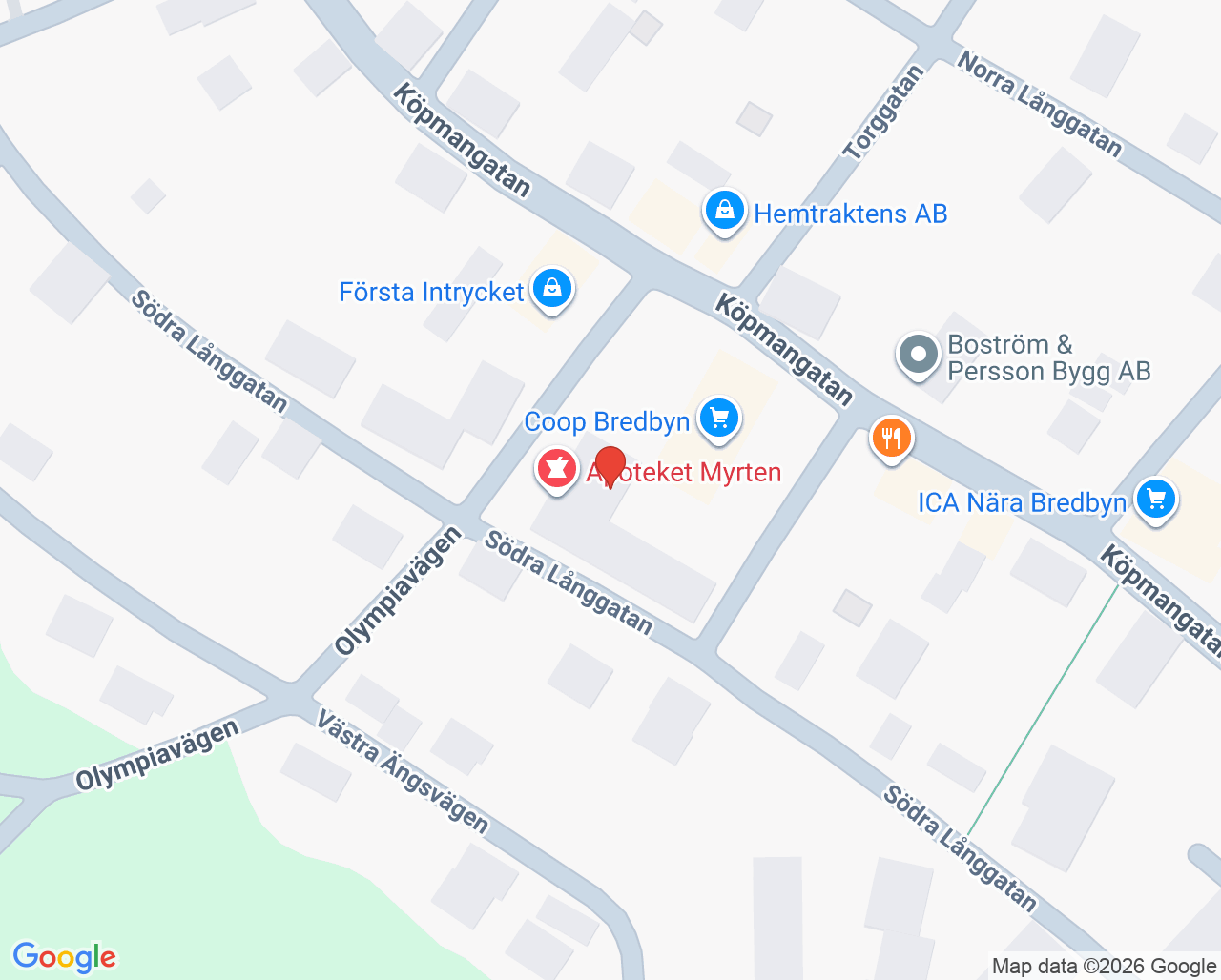 Karta till Folktandvården Bredbyn