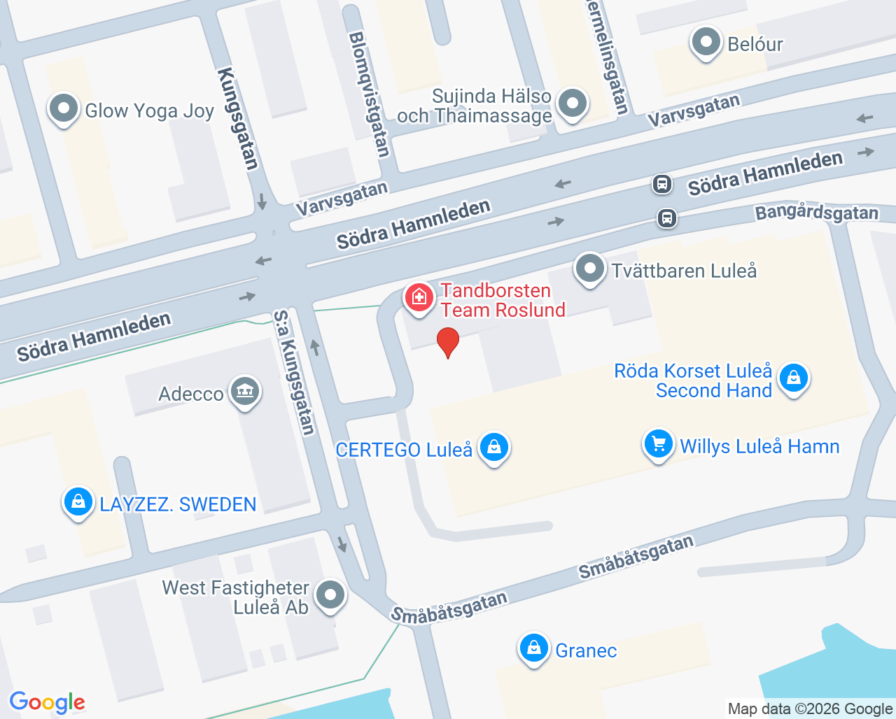 Karta till Tandborsten, Luleå