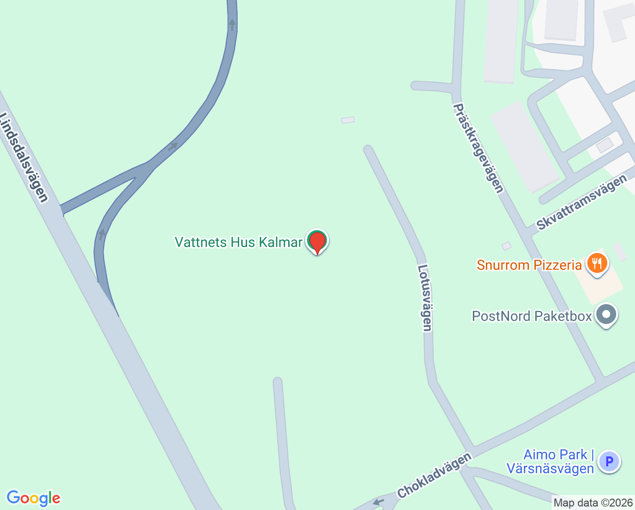 Karta till Rehabbassängen Kalmar