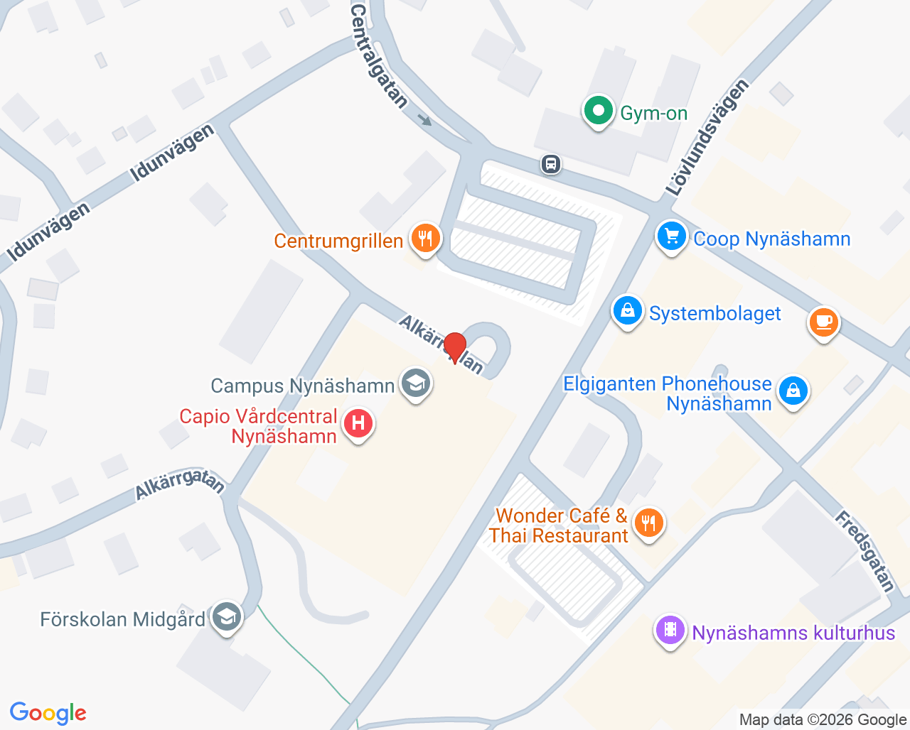 Karta till Capio Vårdcentral Nynäshamn, Nynäshamn