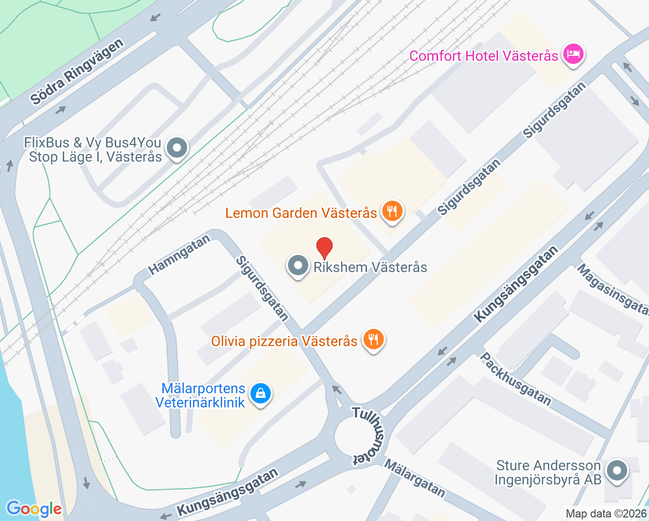 Karta till Optalmica Ögonklinik Västerås