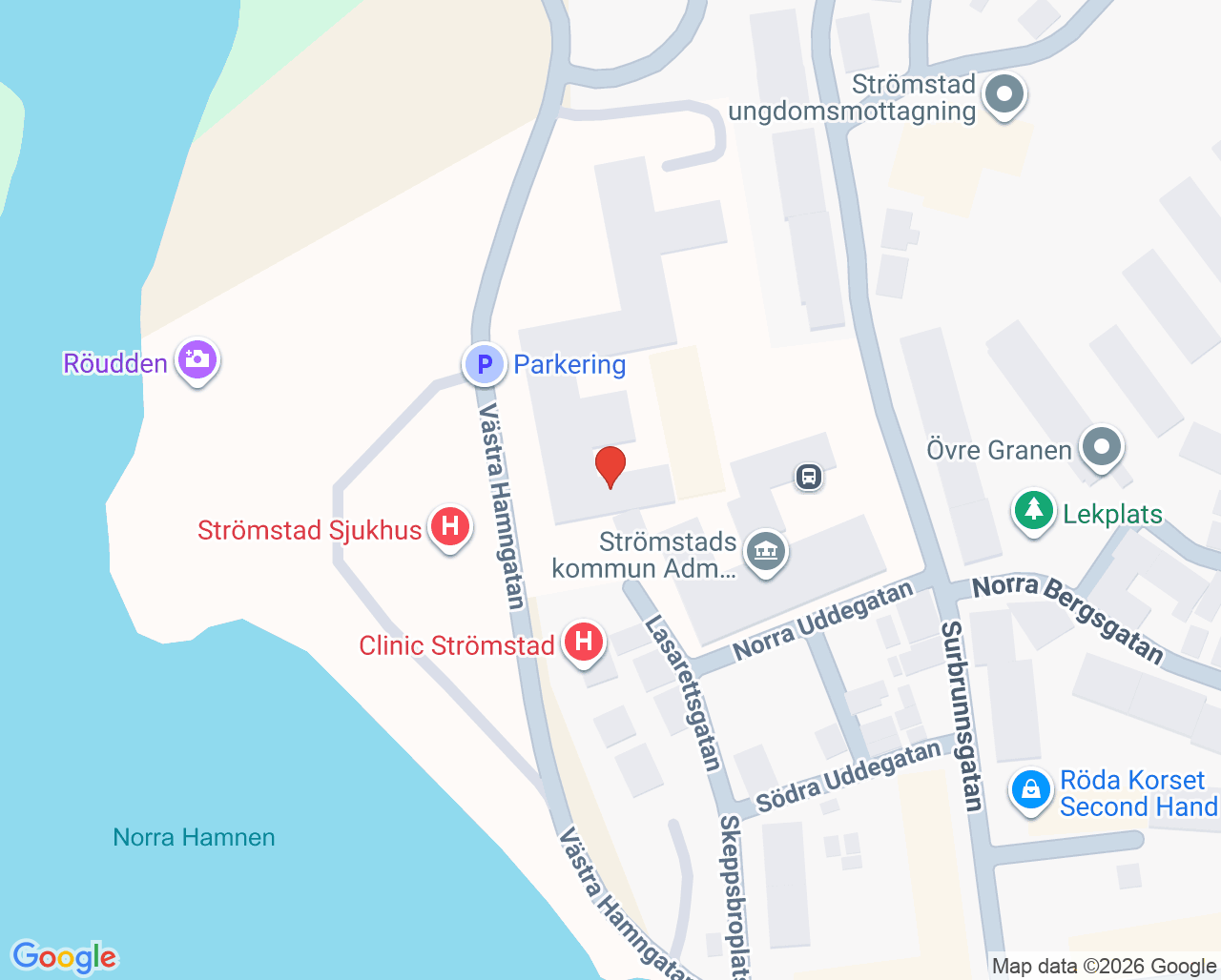 Karta till Audionommottagning Strömstad, Strömstad