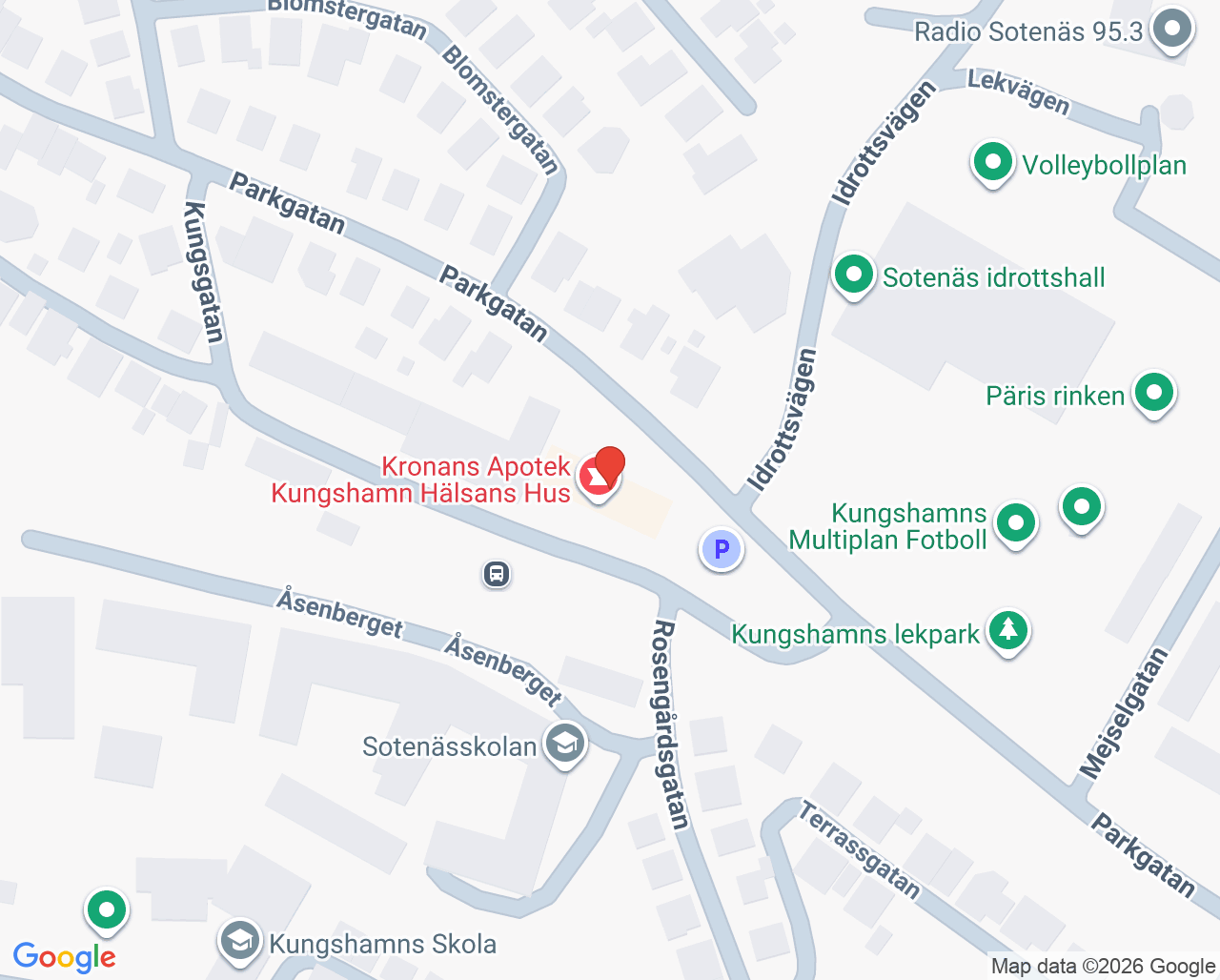 Karta till Sotenäs barnmorskemottagning
