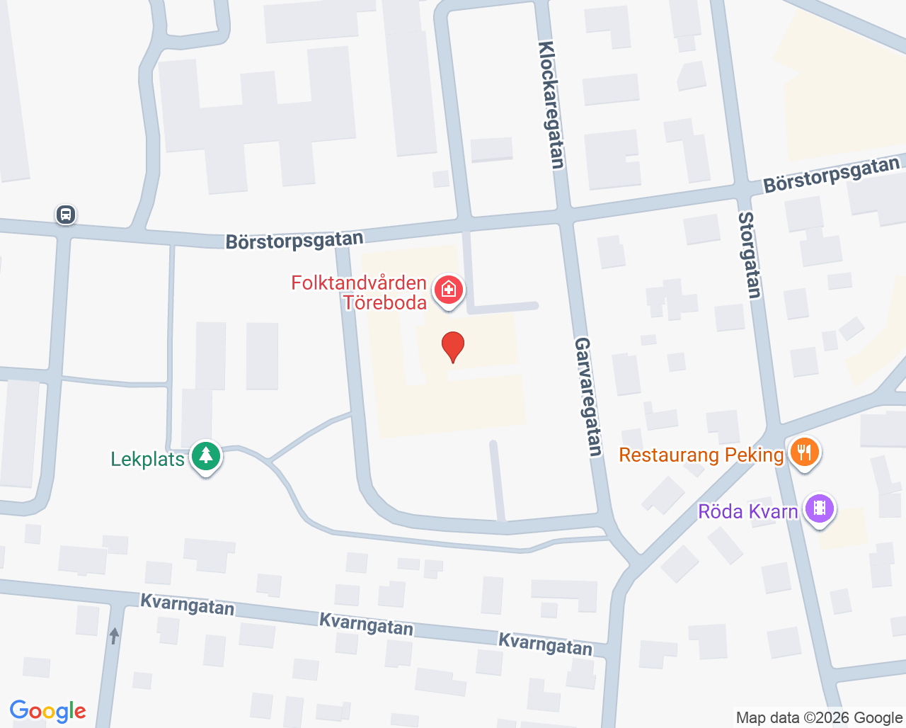 Karta till Töreboda ungdomsmottagning, Töreboda