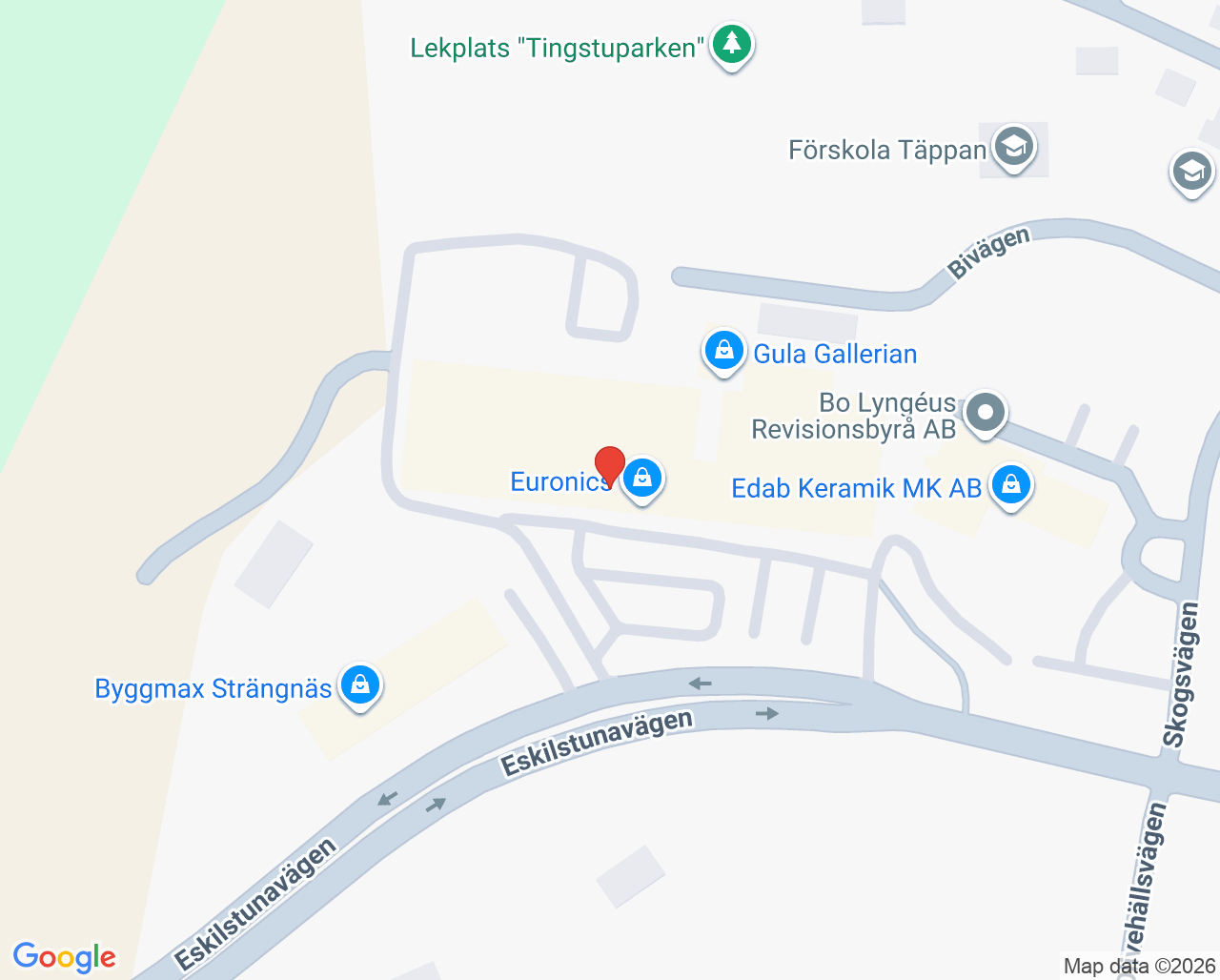 Karta till Barnavårdscentralen Familjecentralen Strängnäs, Vårdcentralen Strängnäs