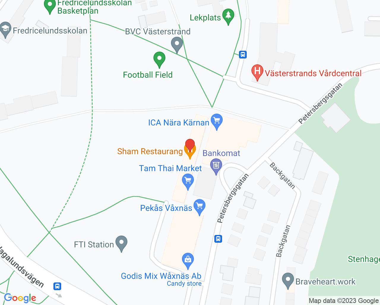 Karta till Folktandvården Våxnäs, Karlstad