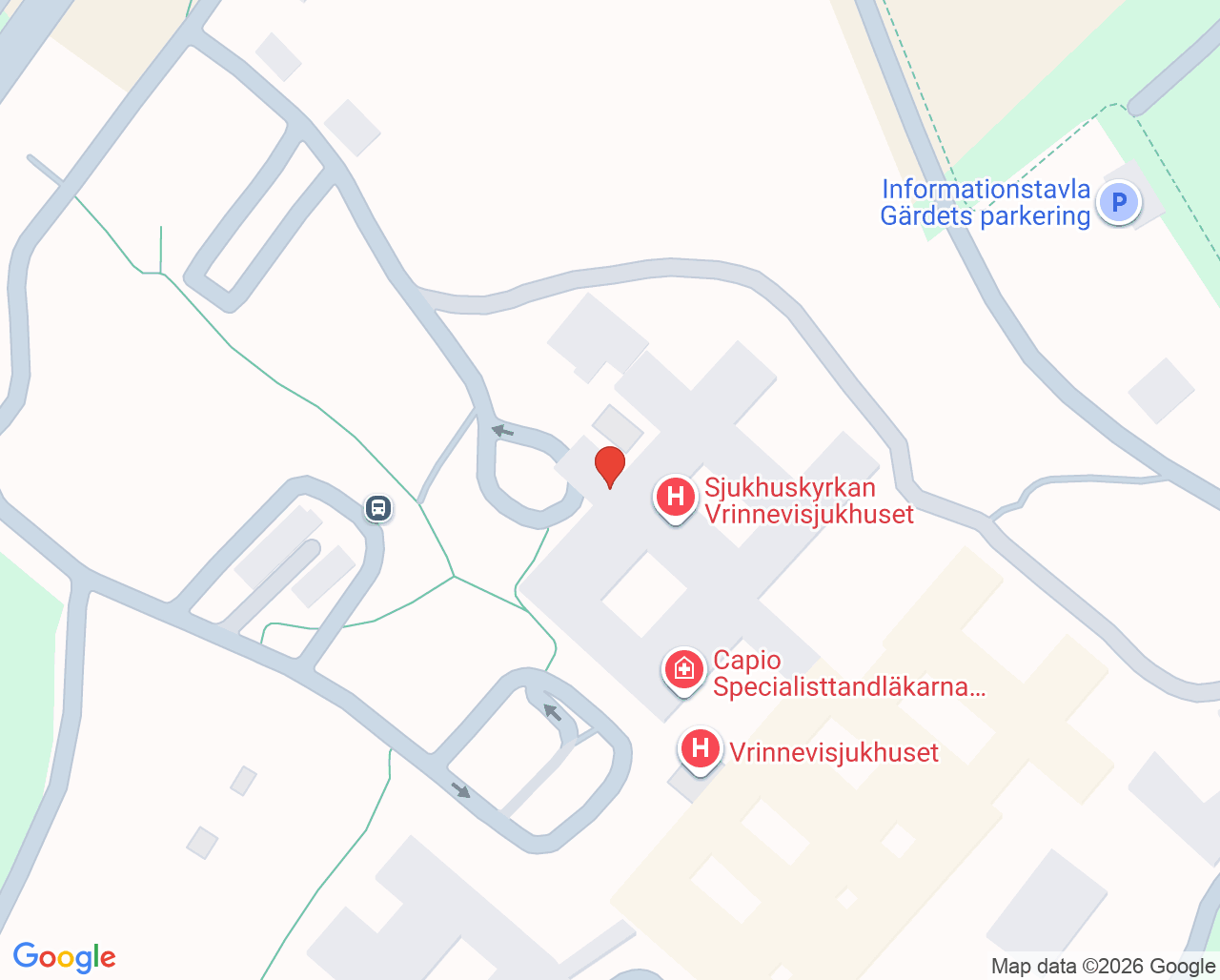 Karta till Jourcentralen Norrköping