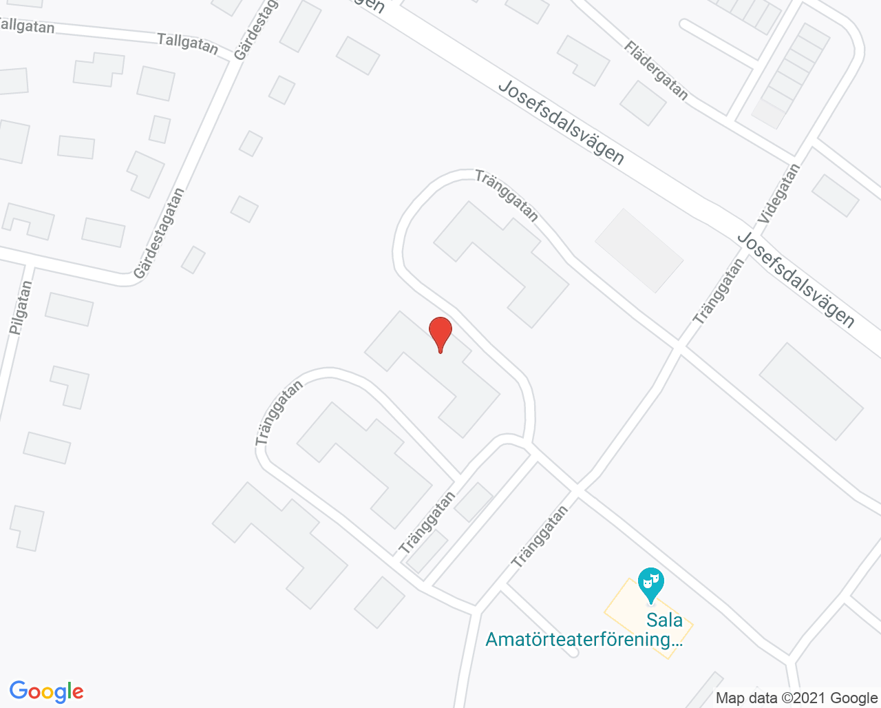 Karta till Rättspsykiatri avdelning 2, Sala