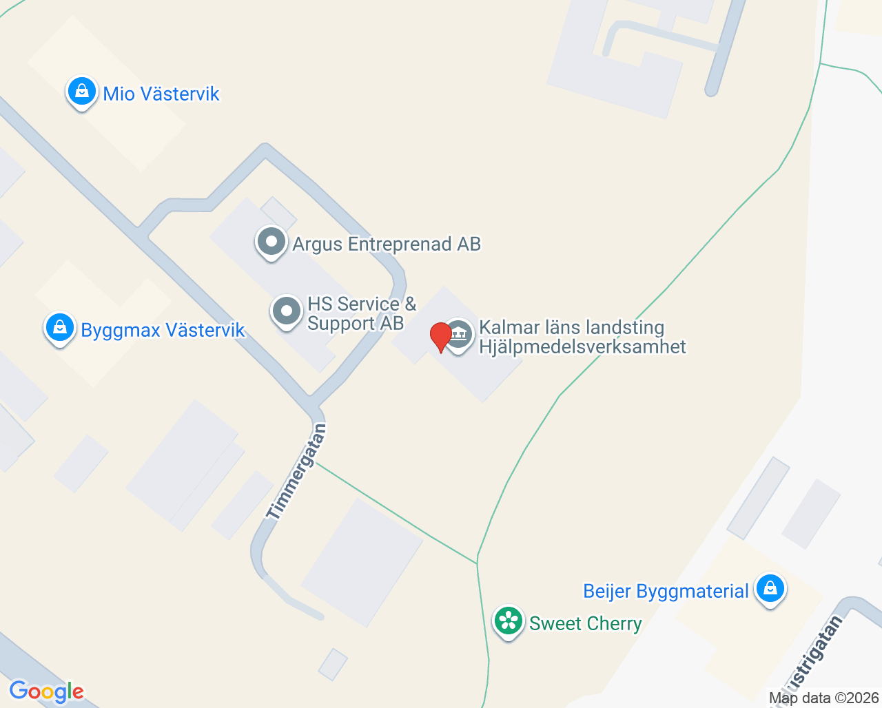 Karta till Hjälpmedel Västervik