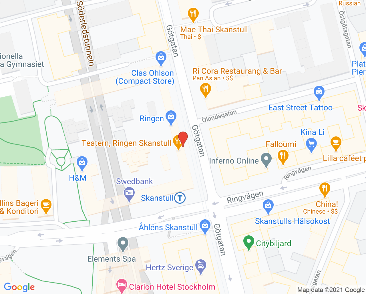 Karta till Synsam Stockholm Ringen