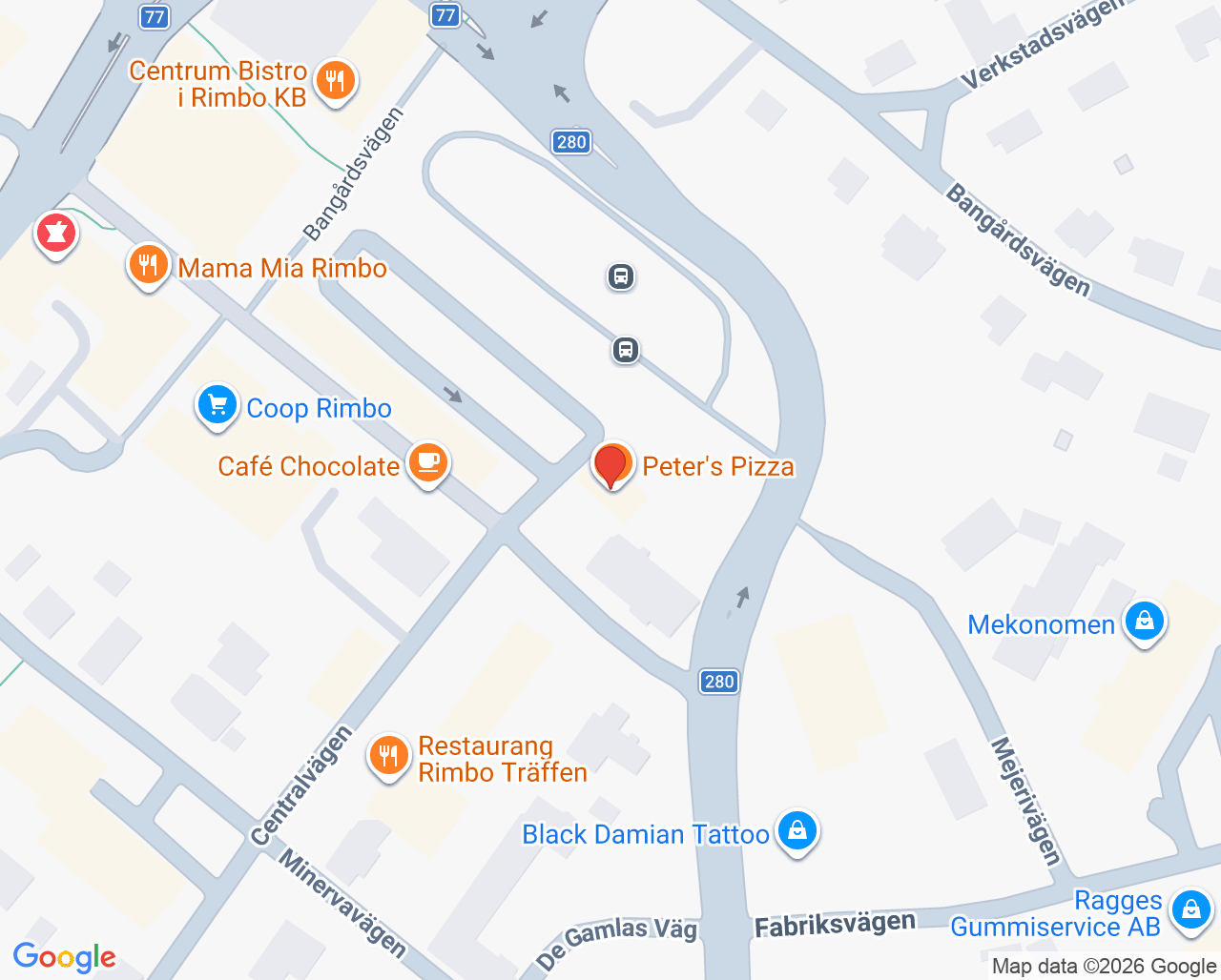 Karta till Barnavårdscentral Rimbo