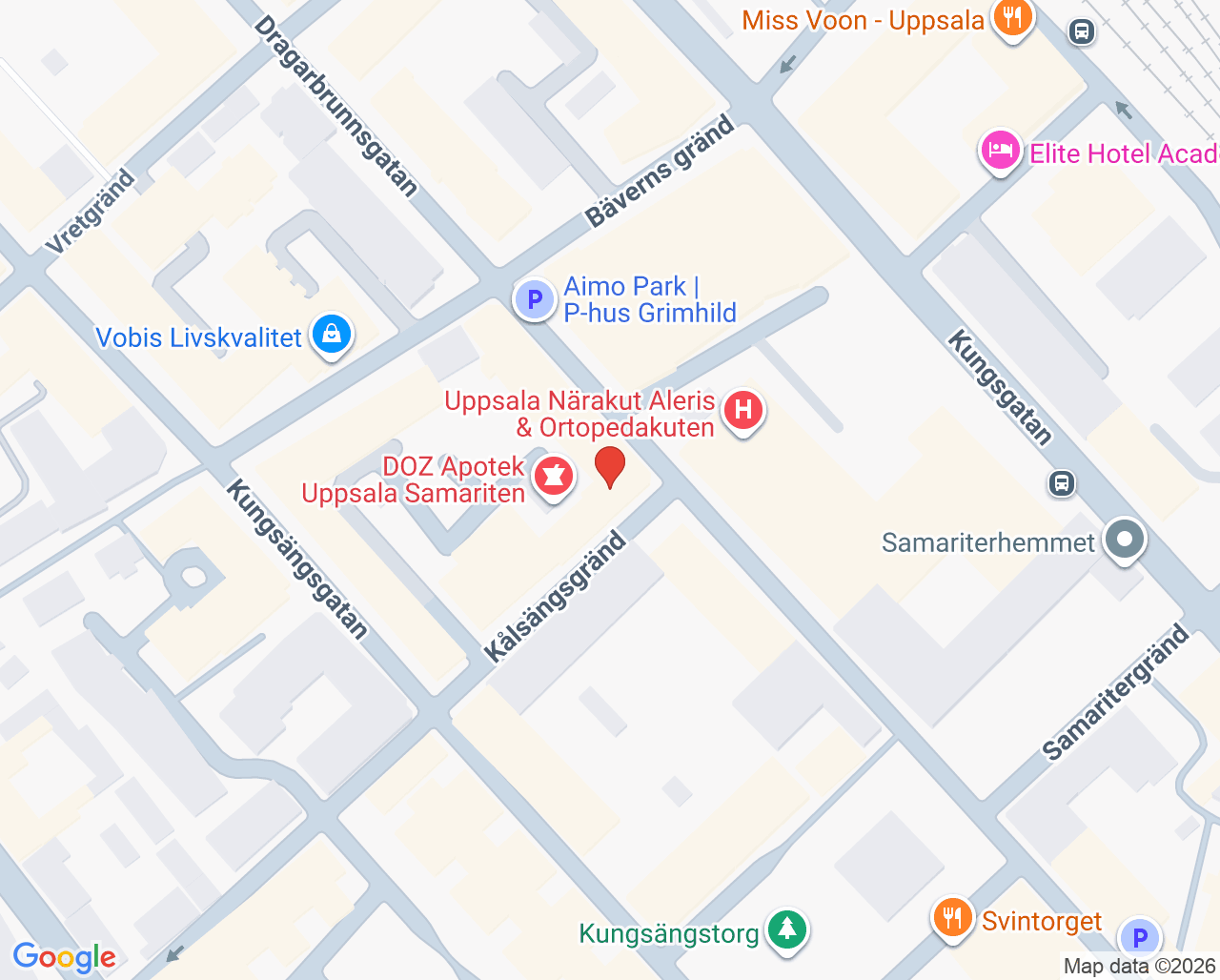 Karta till CMedical Fertilitet Uppsala