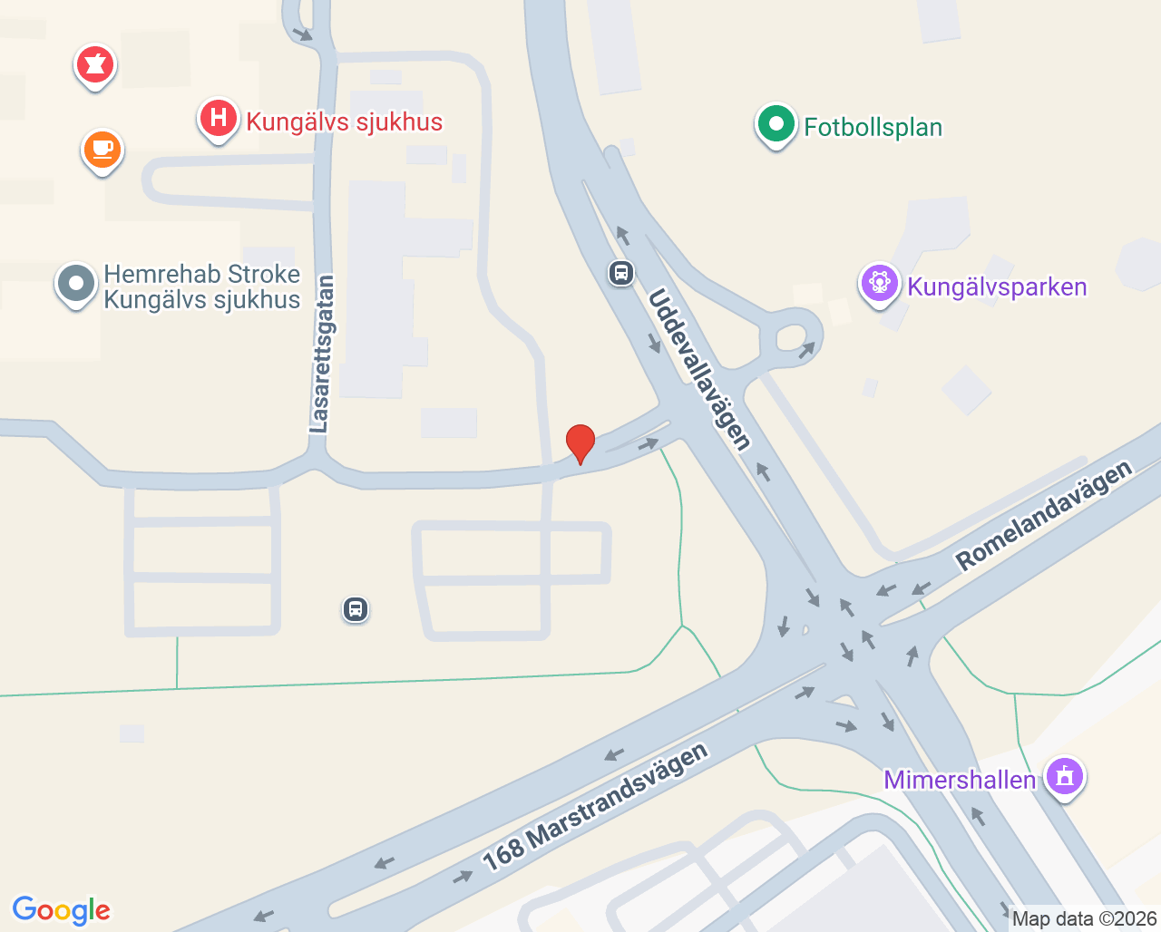 Karta till Operation Kungälv, Kungälv