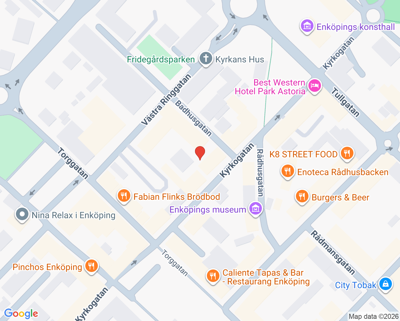 Karta till Dentakurant AB, Enköping
