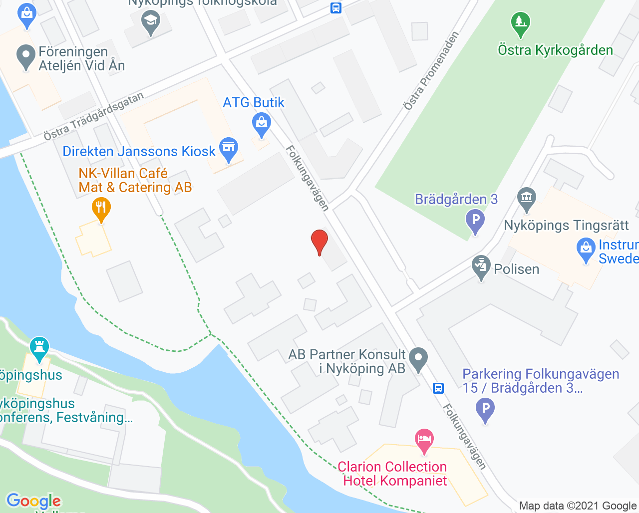 Karta till Tandhälsan Lagnöhed, Nyköping