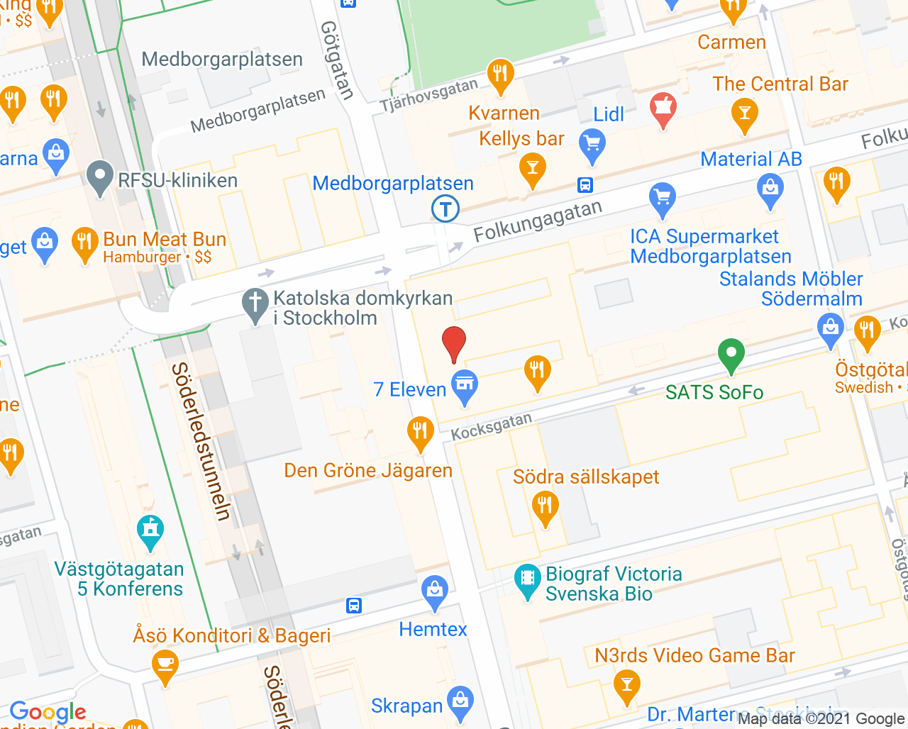 Karta till Smile Stockholm Södermalm