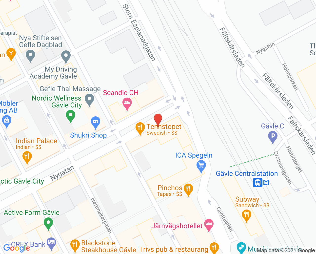 Karta till Vital Gävle