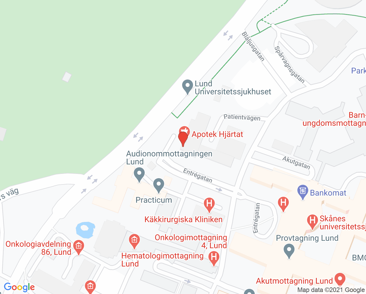 Karta till Vårdcentralen Getingen