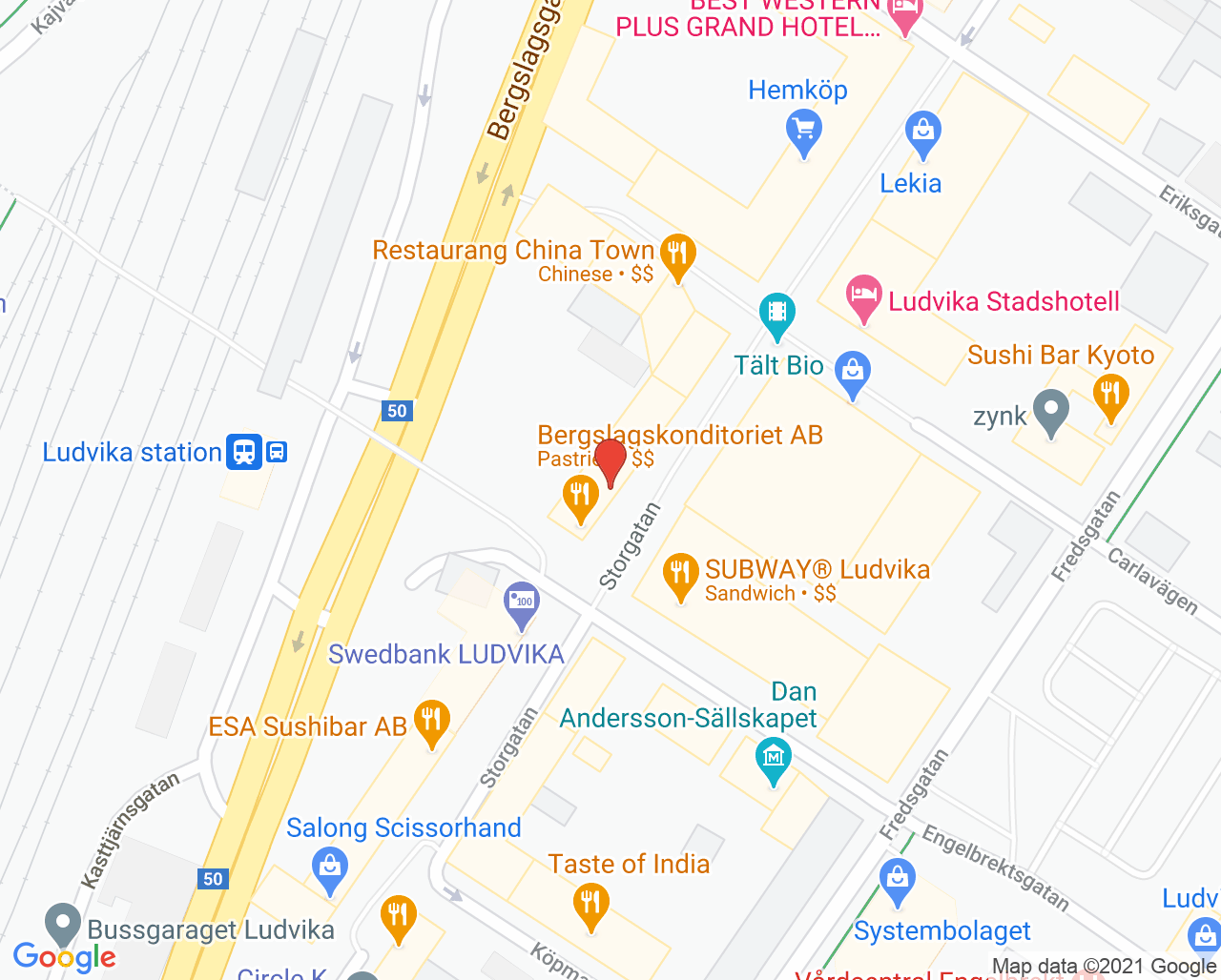 Karta till Synsam Ludvika