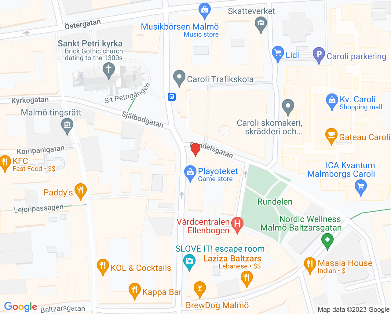 Karta till Karlsson Elisabet, Malmö