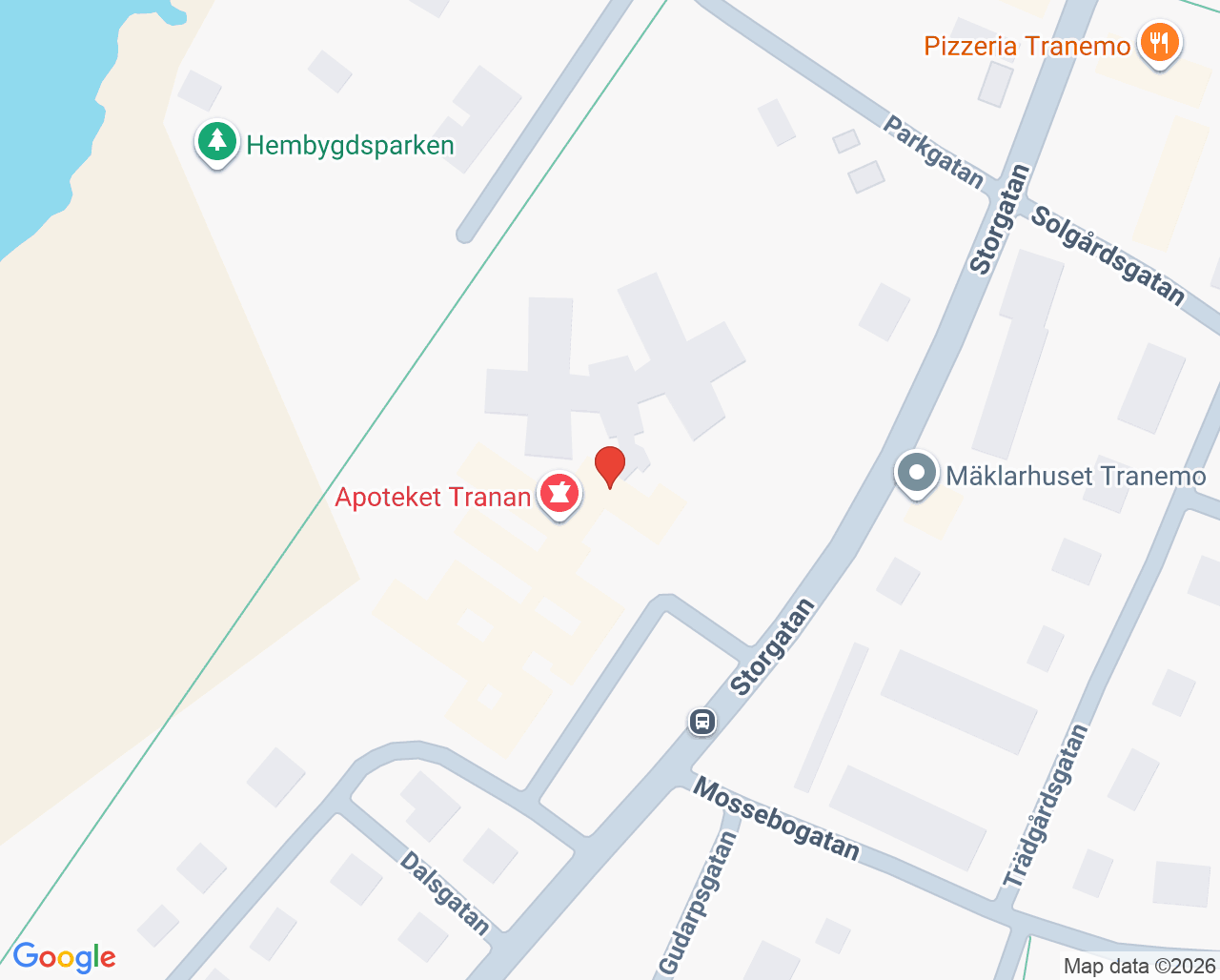 Karta till Folktandvården Tranemo, Tranemo