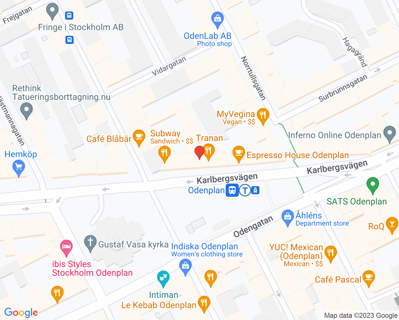 Karta till Oden Dental