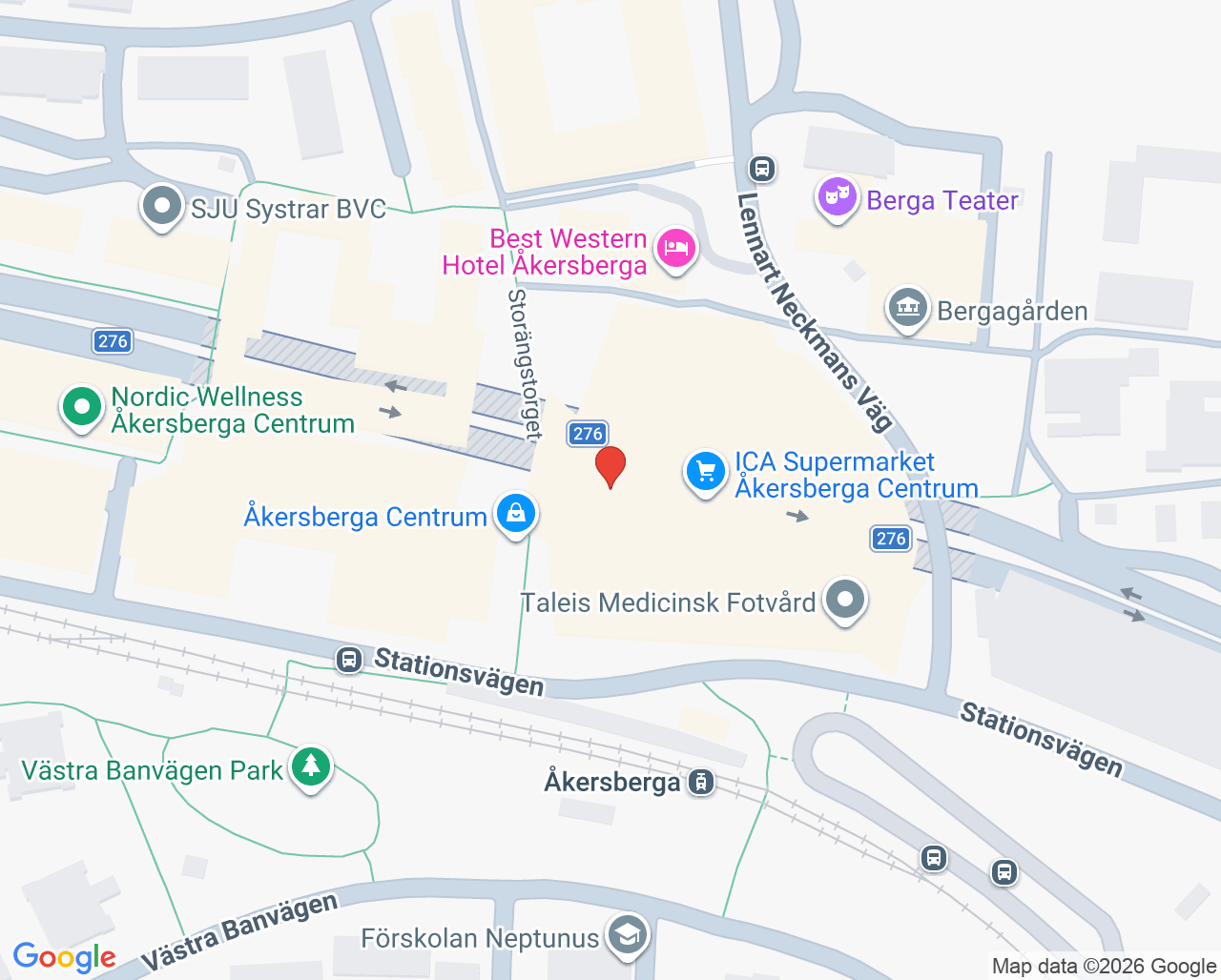 Karta till Optima Tandvård Åkersberga