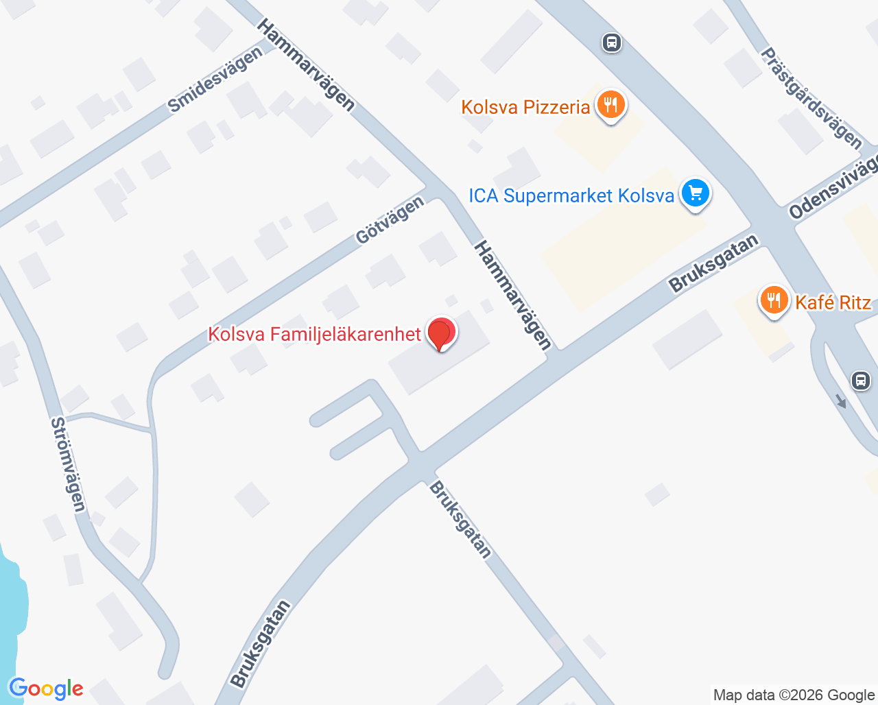 Karta till Kolsva Barnavårdscentral