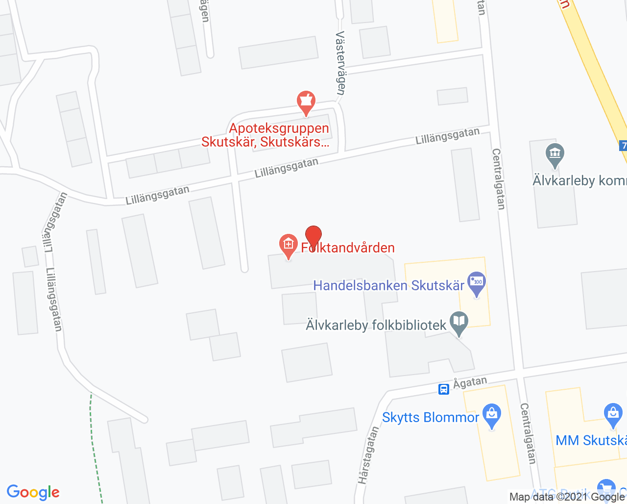 Karta till Barnmorska Skutskärs vårdcentral, Skutskär