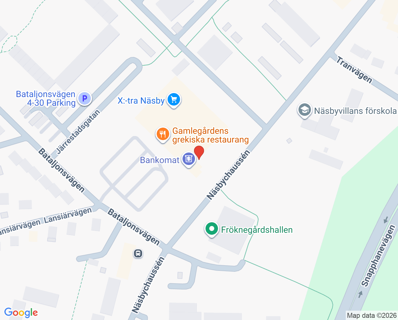 Karta till Barnmorskemottagningen Näsby Kristianstad