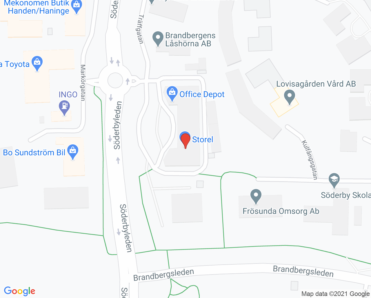 Karta till Röstkonsulten i Haninge, Haninge