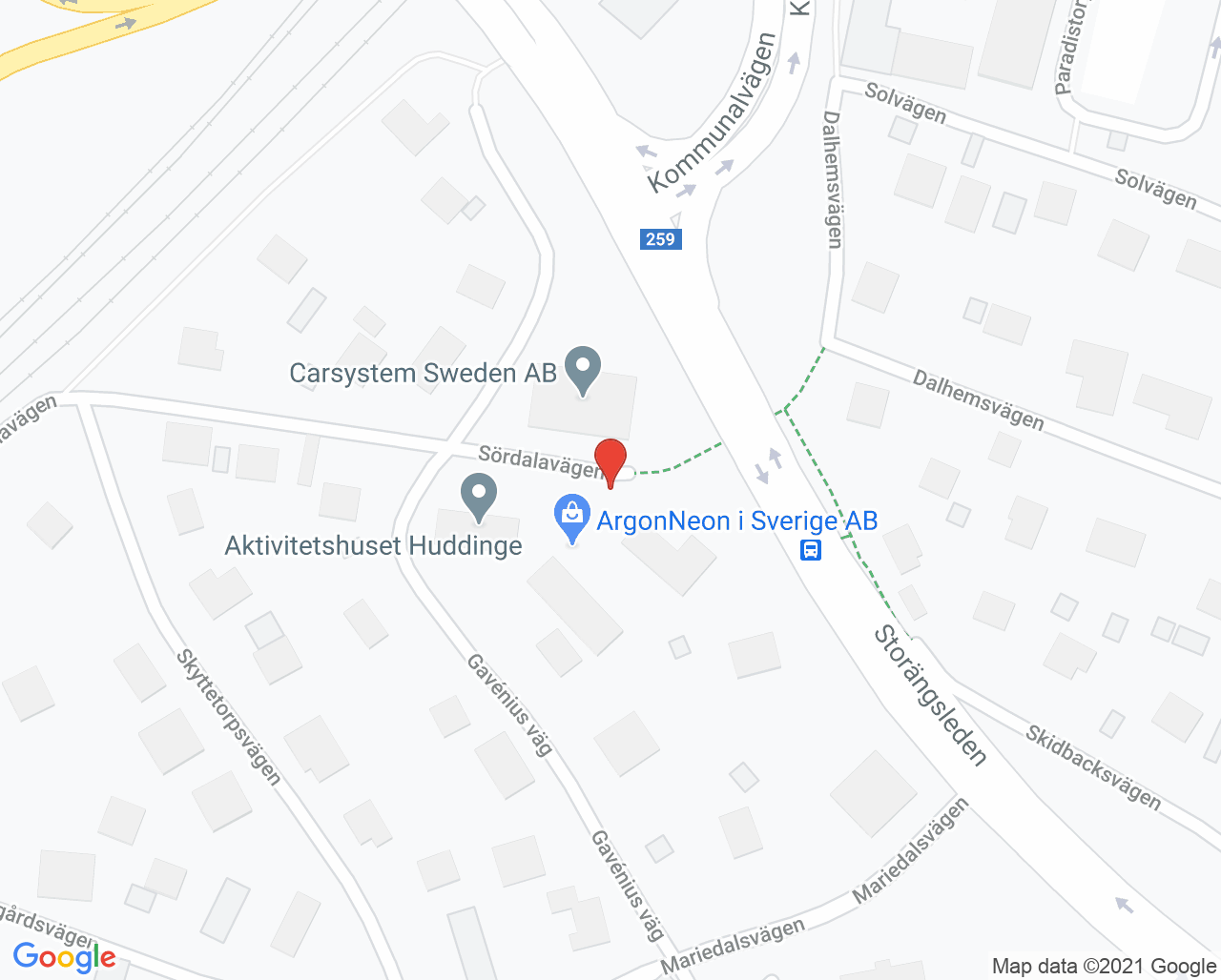 Karta till Naprapat Doktorerna Huddinge